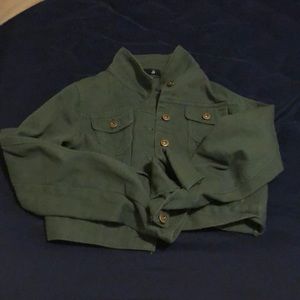 Green forever 21 denim jacket